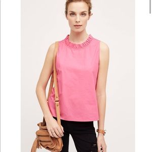 ANTHROPOLOGIE: Pink Tulip Neck Tank